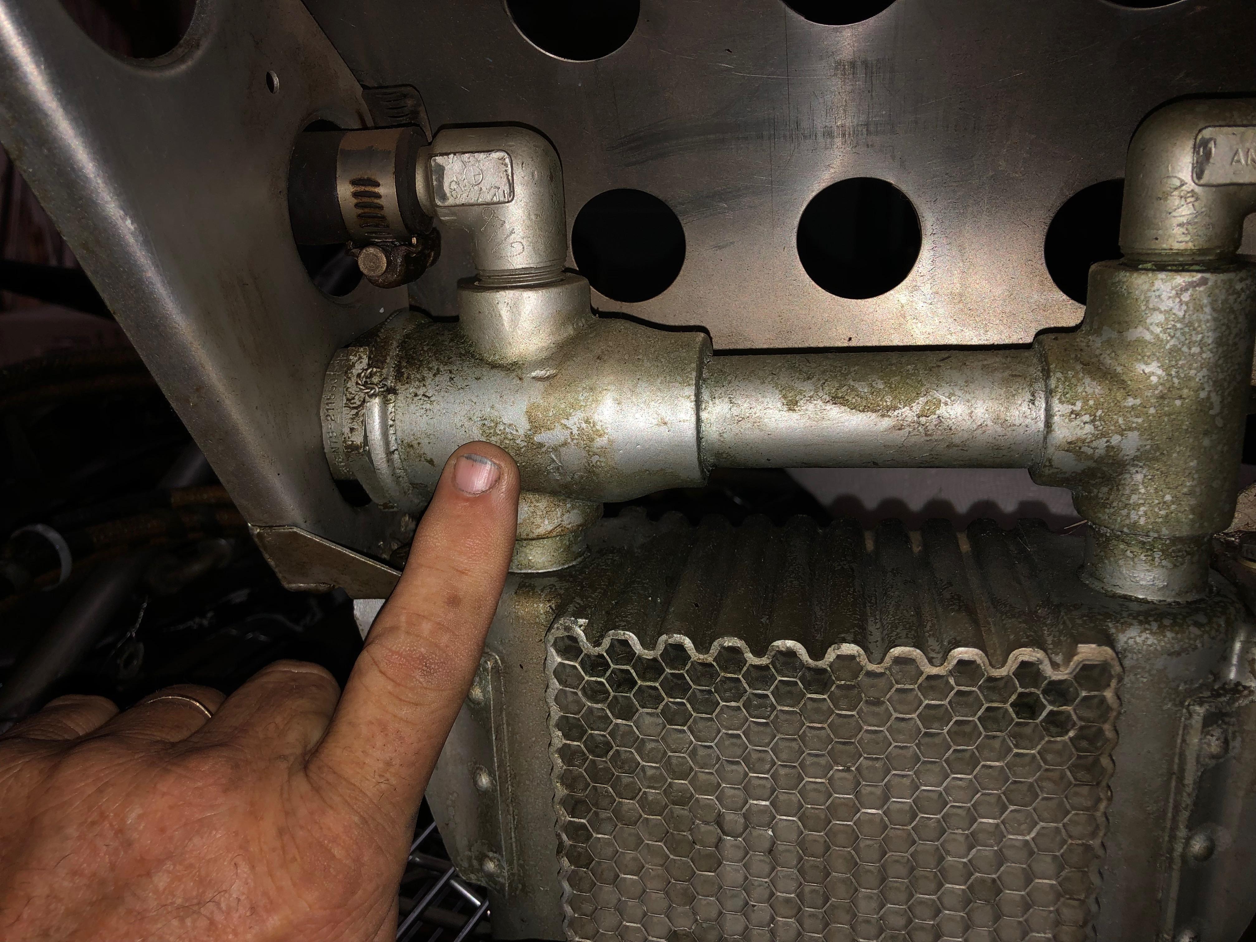 oil cooler vernatherm passage